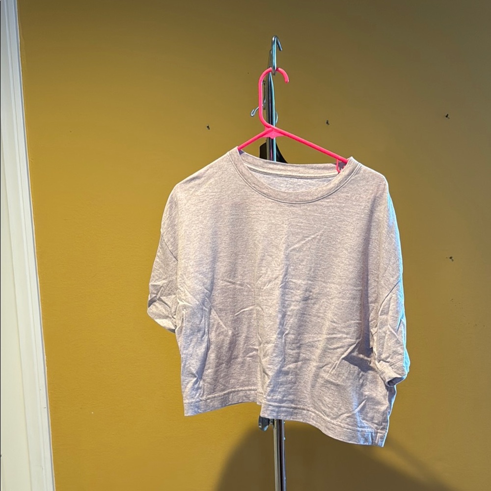 Everlane Heather Mauve Organic Cotton Tee